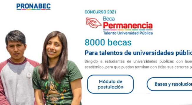 Pronabec publicó la lista de ganadores de la Beca Permanencia 2021