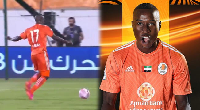 Yorleys Mena y un tremendo gol para su debut en la liga de Emiratos Árabes Unidos