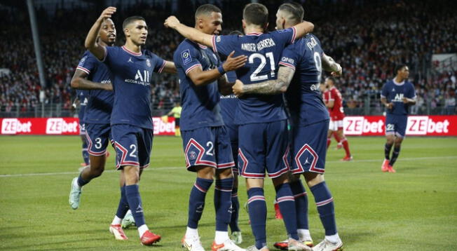 PSG venció 2-4 a Brest y se afianzó en lo más alto de la Ligue 1