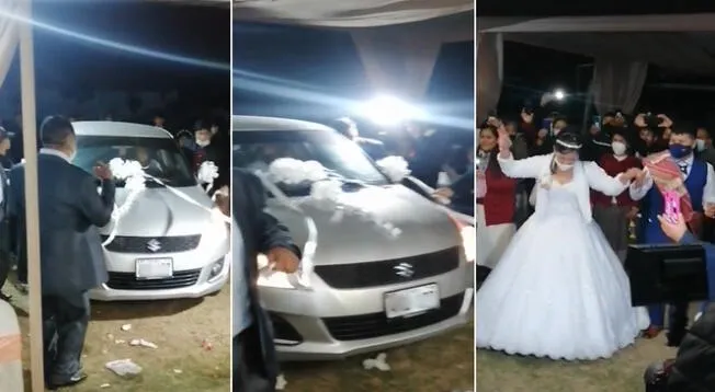 Huancayo: padrinos de boda regalan un auto a novios y video es viral en TikTok