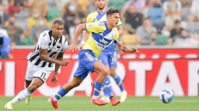 Juventus empató 2-2 con Udinese en comienzo de la Serie A