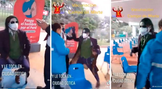 Viral: Un cosplayer del joker asistió a la Vacunatón y su reacción causó furor en TikTok