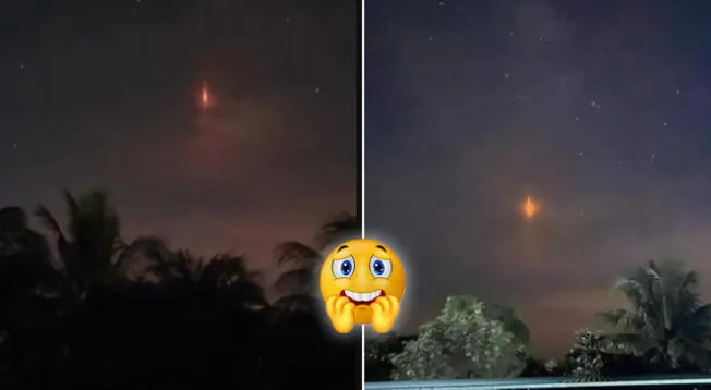 Mira las impresionantes imágenes de la extraña luz roja que apareció en el cielo de Oaxaca