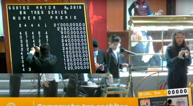 El Sorteo Mayor 3819 de la Lotería Nacional de México publicó sus resultados.