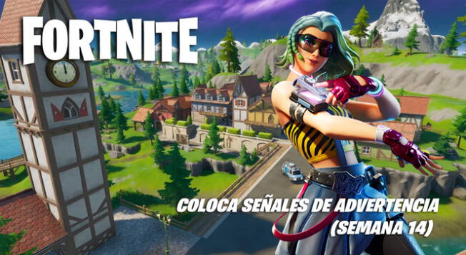 Fortnite: coloca señales de advertencia - semana 14