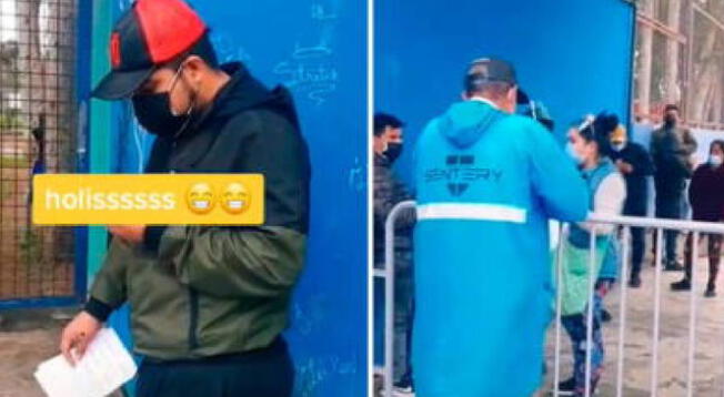 Se encuentra a su ex en la cola de vacunación y su reacción es viral - VIDEO Se encuentra a su ex en la cola de vacunación y su reacción es viral - VIDEO