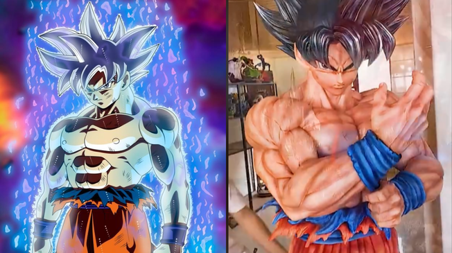 Dragon Ball: Espectacular figura gigante de Gokú con el Ultra Instinto Dragon Ball: Espectacular figura gigante de Gokú con el Ultra Instinto