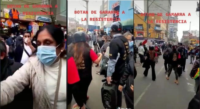 Integrantes de La Resistencia son expulsados de las calles de Gamarra
