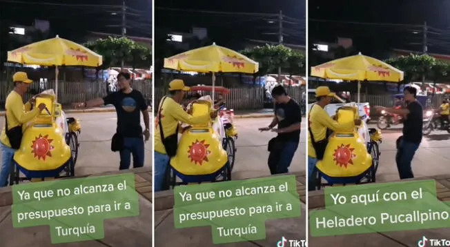 Peruano se volvió viral en TikTok por bailarle a heladero como el turco Mehmet Dinç