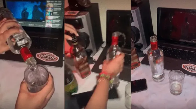 Tiktok viral: DJ derrama vodka en su laptop.