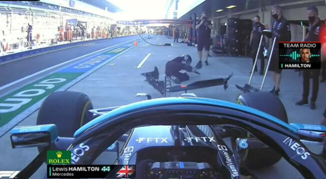 Lewis Hamilton atropelló a mecánico de su equipo
