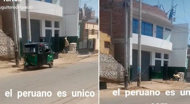 Peruanos se vuelven virales por su peculiar forma de cargar arena al tercer piso de una casa Peruanos se vuelven virales por su peculiar forma de cargar arena al tercer piso de una casa