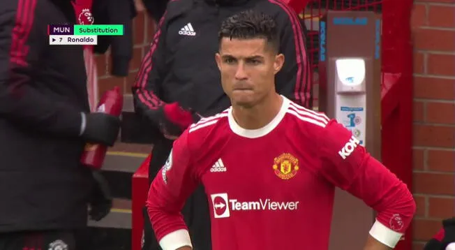 Cristiano Ronaldo ingresó a los 57 minutos del Manchester United vs Everton