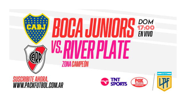 FOX Sports Premium y TNT Sports televisan River Plate vs Boca Juniors en vivo y en directo