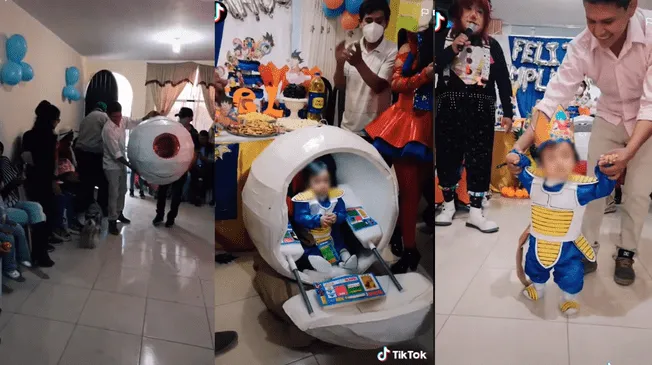 TikTok: niño tuvo fiesta de primer año al estilo Dragon Ball.