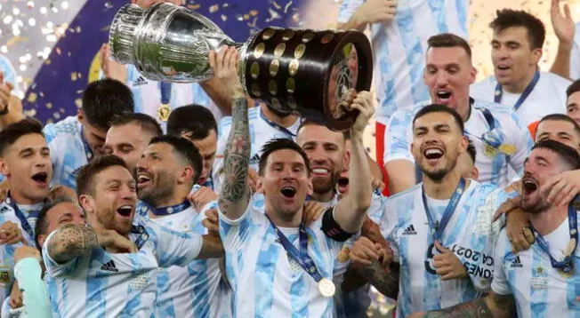 Lionel Messi tras ganar la Copa América