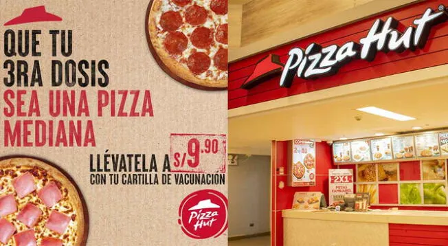 Pizz hut ofrece promoción a clientes con las 2 vacunas