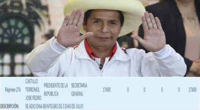 Pedro Castillo falta a promesa y cobra sueldo presidencial Pedro Castillo falta a promesa y cobra sueldo presidencial