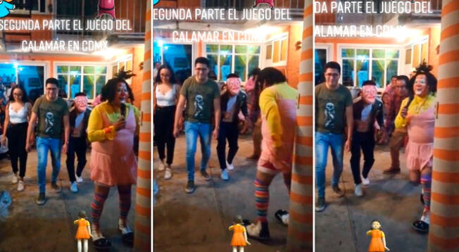 El Juego Del Calamar: Payaso recrea un conocido juego en fiesta de familiar - VIDEO El Juego Del Calamar: Payaso recrea un conocido juego en fiesta de familiar - VIDEO