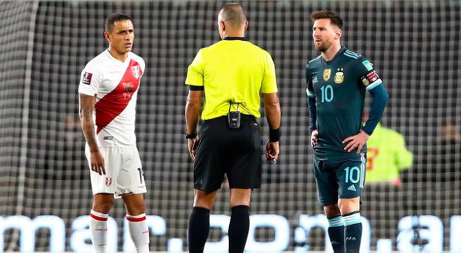 Yoshimar Yotún y Lionel Messi en el Perú vs. Argentina por las Eliminatorias Qatar 2022