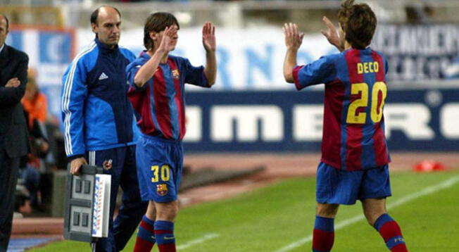 Debut de Lionel Messi con Barcelona