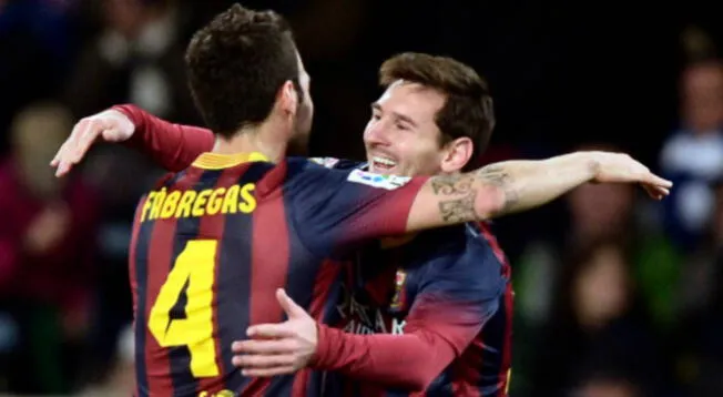 Lionel Messi y Cesc Fábregas son muy amigos y compartieron una época de oro en Barcelona.