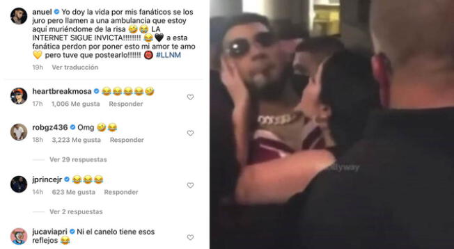 Anuel AA esquiva beso de fan y se burla en sus redes sociales Anuel AA esquiva beso de fan y se burla en sus redes sociales