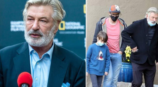 Emotivo encuentro entre Alec Baldwin con el hijo y el viudo de Halyna