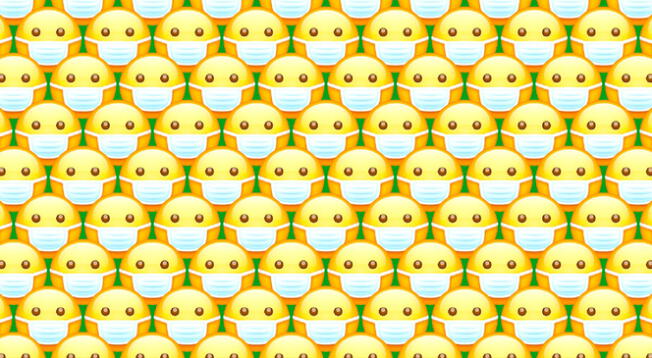 Reto visual: Halla los emojis que no tienen cubrebocas en solo 15 segundos Reto visual: Halla los emojis que no tienen cubrebocas en solo 15 segundos