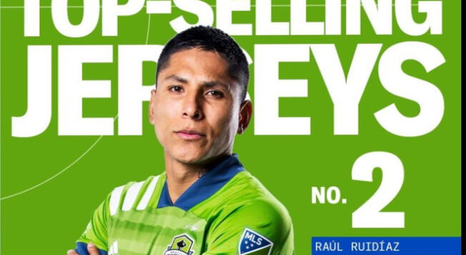 Raúl Ruidíaz en el Top 2 de las camisetas más vendidas en la MLS