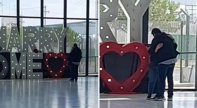 Pedida de mano en aeropuerto de Reynosa, en México, se vuelve viral en redes