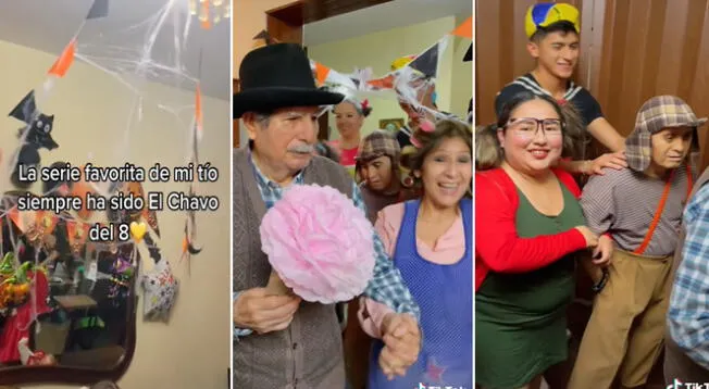 Tío es sorprendido por su familia con fiesta temática de El Chavo del 8