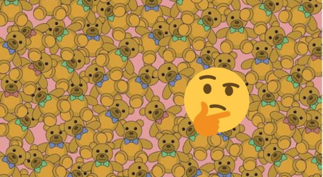 Reto visual: encuentra al oso sin la corbata de moño en 15 segundos