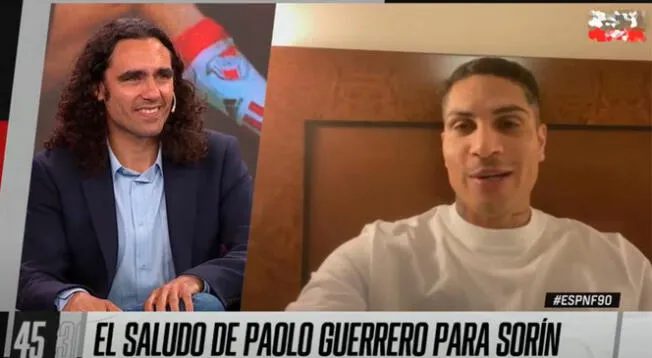 Paolo Guerrero le mandó un emotivo saludo a Juan Pablo Sorín