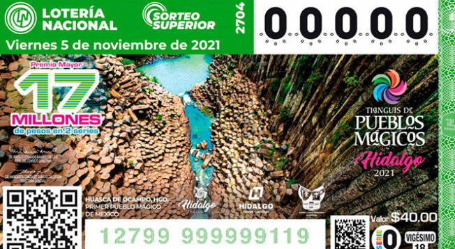 Lotería Nacional presentó billete del Sorteo Superior 2704.