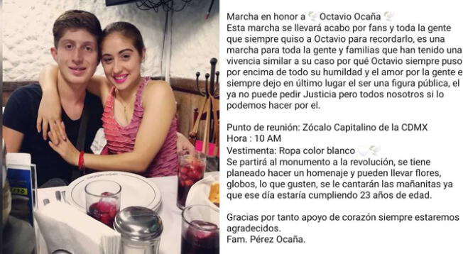 Hermana de Octavio Ocaña pide marcha en honor a actor