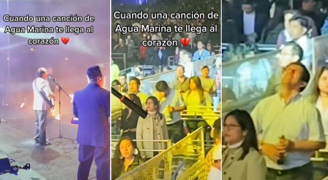 Peruano entró en 'feeling' al escuchar un clásico tema de Agua Marina