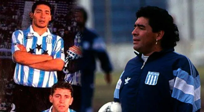 Galvan y maradona en racing