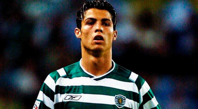 Cristiano Ronaldo con la camiseta del Sporting de Lisboa