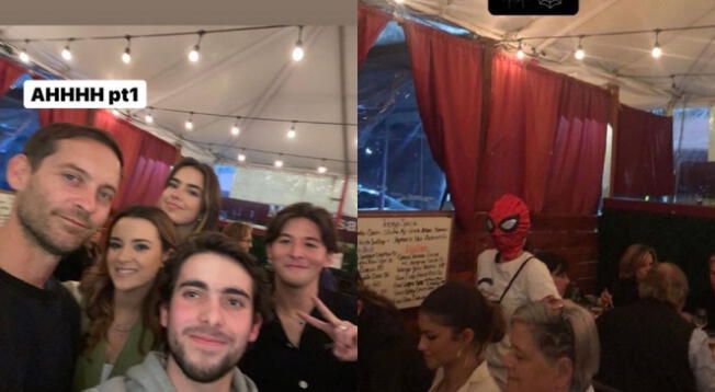 Tobey Maguire, Zendaya y Tom Holland fueron captados en el mismo evento.