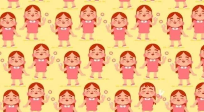 reto visual muy difícil: encuentra a las 3 niñas con cerquillo reto visual muy difícil: encuentra a las 3 niñas con cerquillo