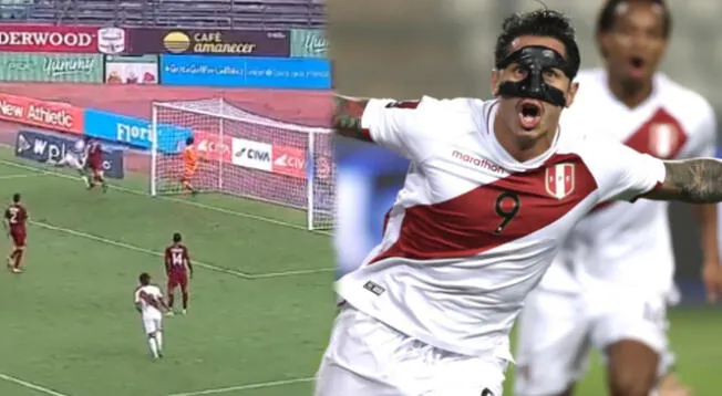 Gianluca Lapadula de cabeza anotó el 1-0 de Perú