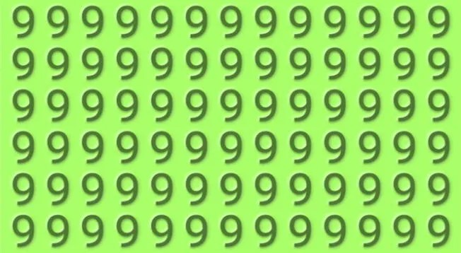 Reto visual nivel PRO: ¿logras ver a la letra "g" entre los "9"? Reto visual nivel PRO: ¿logras ver a la letra "g" entre los "9"?