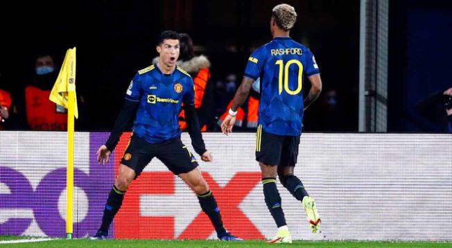 Cristiano Ronaldo anotó el primer gol de United sobre Villarreal