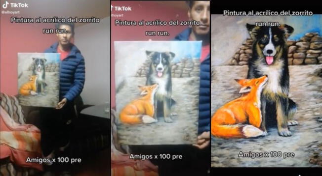 TikTok: usuario dedicó tierno dibujo al zorro 'Run Run'  y a su amigo - VIDEO