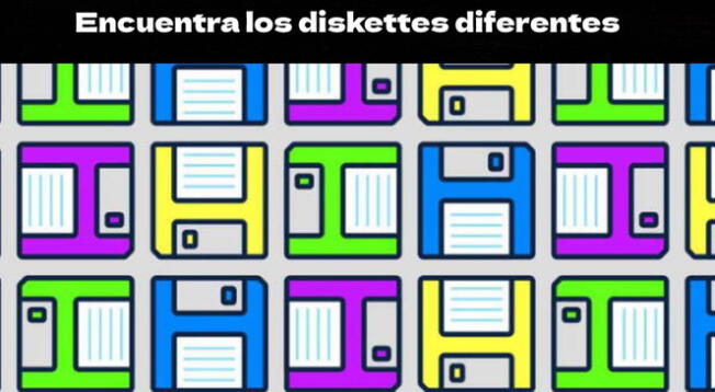 Reto nivel Pro: Encuentra los diskettes sin etiqueta en 15 segundos