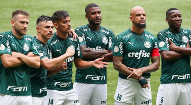 Palmeiras y su oncena para efrentar a Flamengo