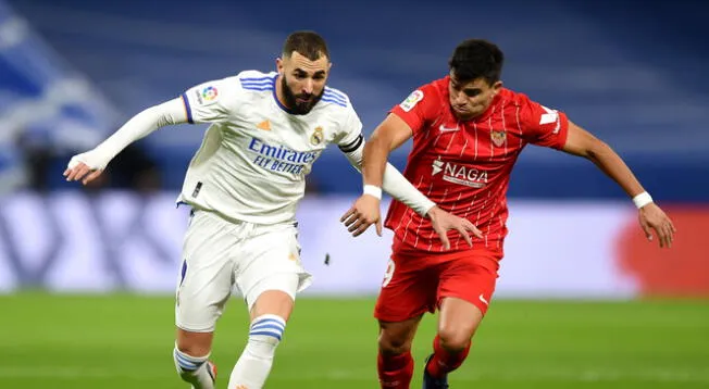 Karim Benzemá anotó el empate ante Sevilla por LaLiga