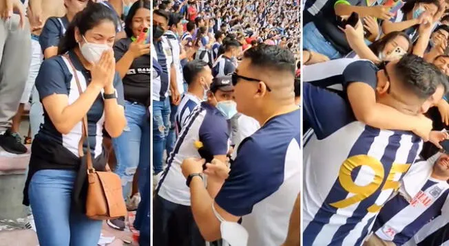 Hincha de Alianza Lima le pidió la mano a su novia tras el final del partido