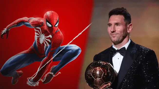 Lionel Messi se unió a Tom Holland en el Balón de Oro.